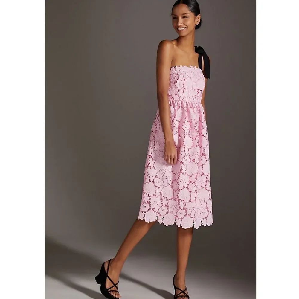 New Maeve One-Shoulder Lace Mini Dress